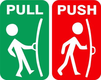 Signkart PUSH PULL Emergency Sign