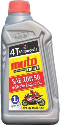 Moto Cruize SAE 20W50 4-Stroke Engine Oil API SN JASO MA2 (1 Litre) Heavy Duty Engine Oil
