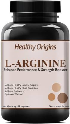 Healthy Origins L-Arginine-1000mg (Pre-workout tablets), Essential Amino Acid Premium