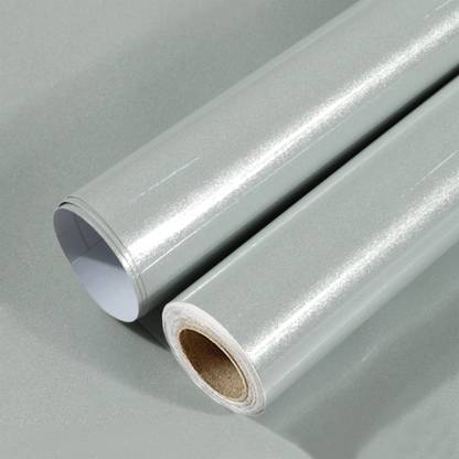 Oren Empower 500 cm DIY Glossy Solid Grey Decorative Wallpaper Sticker 60X500 cm Self Adhesive Sticker