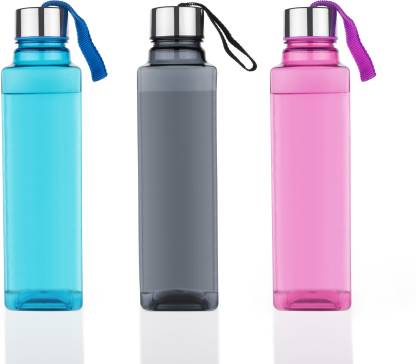 Savorier Square Shape Multi Color Water/Office College 1000 ml Bottle