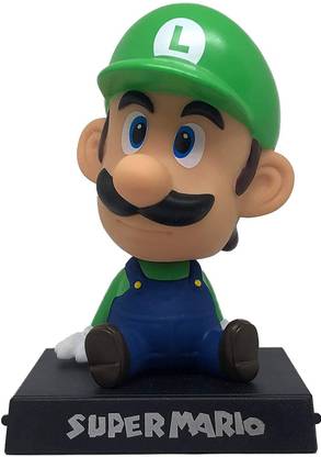 Abelestore GREEN SUPER MARIO Big Size Bobble Head Action Figure Moving Spring Dancing