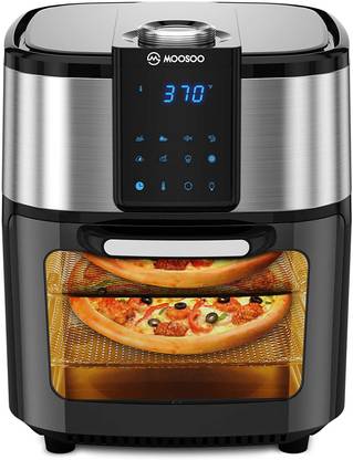 MOOSOO Air Fryer Oven, 12.7 Quart Air Fryer 1700W, 8-in-1 Oil-less Electric Air Fryer with LED Digital Touchscreen, Dehydrator, Bake, Rotisserie Oven with Time & Temperature Dial, Accessories Included (100 Recipes) Air Fryer