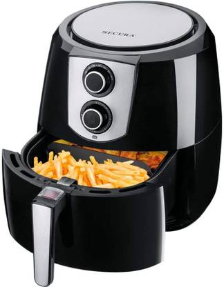 Secura Air Fryer XL 5.5 Quart 1800-Watt Electric Hot Air Fryers Extra Large Oven Nonstick Cooker for Healthy Oil-free Low Fat Cooking with Automatic Timer and Temperature Control, Bonus Food Divider Air Fryer