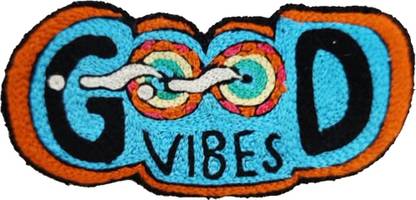 Space Age GOOD VIBES ,HAND EMBROIDERED,PATCH FOR CLOTHES AND ACCESSORIES Applique Patch
