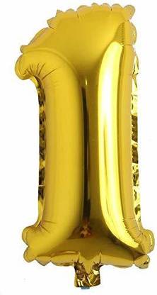 INFISPACE Solid 18 Inches Gold Foil Balloons Number for Birthday or Anniversary Celebration (1) Letter Balloon