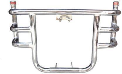 Bullkartzone LG-18 Bike Bullet 3 Bend Bar-Rod Stylish Front Airfly Leg Guard Chrome Bike Crash Guard