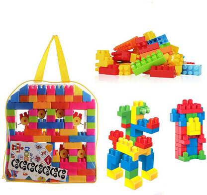 kluzie Best buy 100 pieces Building Blocks It Encourages Child To Make Friends & Cooperate By Making Different Shape