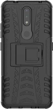 Accessories Kart Back Cover for Nokia 2.4 Hard hybrid dazzle type case with kick stand