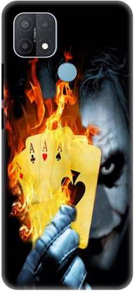 NDCOM Back Cover for OPPO A15s Joker Cards Printed