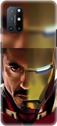 NDCOM Back Cover for ONEPLUS 8T Robert Downey Jr Face Iron Man Printed