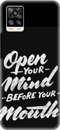 NDCOM Back Cover for VIVO V20 Open Your Mind Before Your Mouth Printed