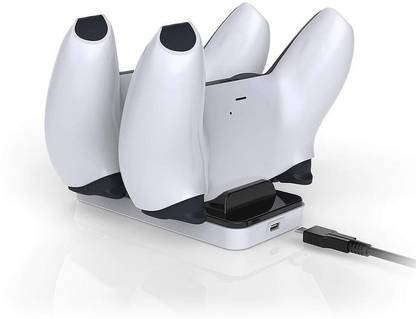 NEW WORLD PS5 DualSense Wireless Controller, Charging Dock stand Station with Dual Detachable USB C Ports for Playstation 5 PS5 Wireless Controller Charging Station