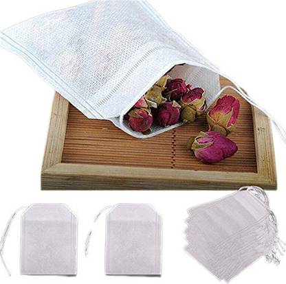 Hauck Empty Tea Bags with String Heal Seal Filter Paper - 100 Pieces Strainer