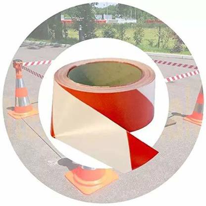 DARIT Safety Warning Tape High Quality Roll Warning Tape Roll, Red White"Danger Donot Enter/Cross Unless AUTHORISED" Tape Non-Adhesive Barricade Tape Safety Tape Belt, (75mm x 100m, Danger (4) Drafting Tape