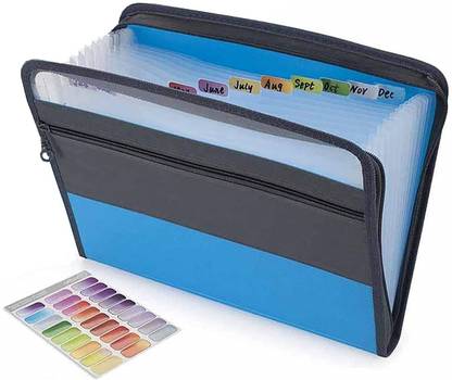 Afflatus File Folders for Documents Large Size File Holder A4 Size Multi-Layer 13 Pocket File Folder for Documents and Certificates Document Holder file folder file for document and certificate file folder document file document holder file and document folder file folder with handle file folder File Folder