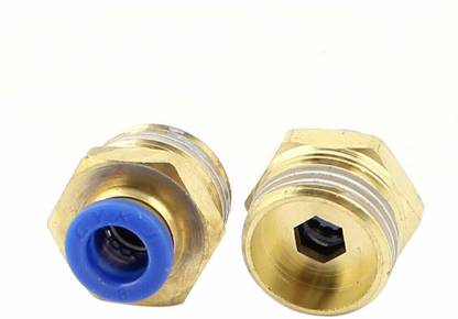 sl sales Air Pipe Connector Fitting MODEL PC8-04 1/2bsp Brass Connector 8mm Pipe use connector fitting (2-PCS) Hose Connector