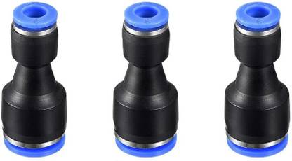 sl sales 10MM to 8MM Pneumatic Pipe Joint Straight Quick Fitting Type Connector (3-PCS) Hose Connector