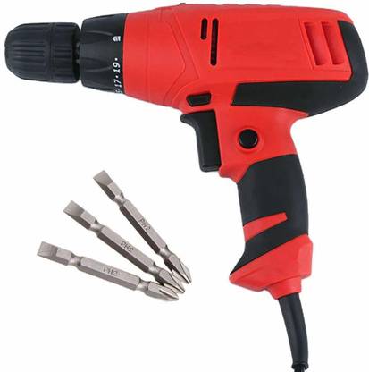 MLD pistol grip drill machine electric screwdriver with reverse forwarded rotating 10mm gun for torque facility 350w 750r/min power drill & magnetic PH2 +/- bit-ABS663 Pistol Grip Drill
