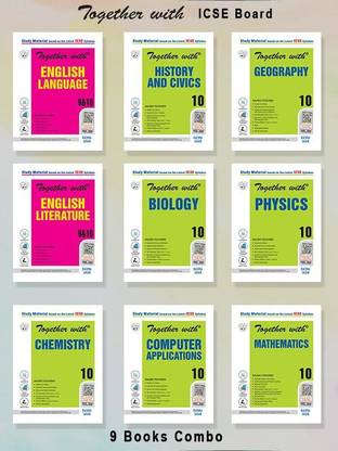 Together With ICSE English Language And Literature (9 To 10), Math, Computer, Physics, Chemistry, Biology, Geography, History & Civics Study Material For Class 10 ( Set Of 9 Books)