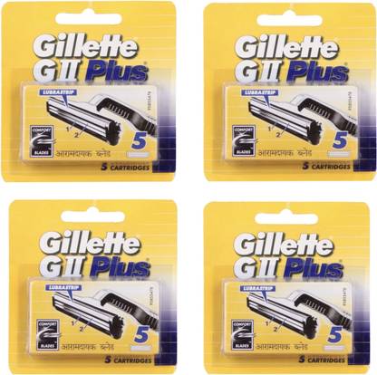 Gillette G2 plus shaving blade pack of 4 20 cartridges