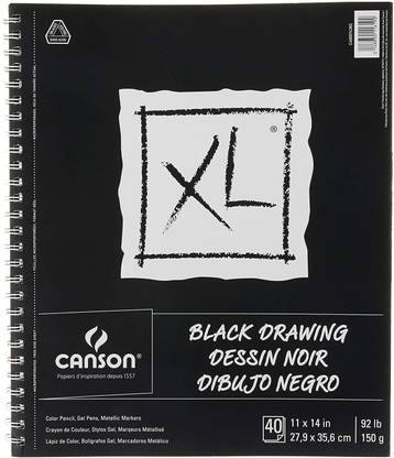Canson XL Series Black Drawing, 11" x 14" Sketch Pad
