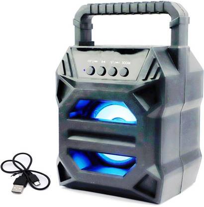 MANTICORE WS_02 Powerful loud Led RGB Colorful Changing Light Dynamic Premium Sound Quality Rich Bass Sub-Woofer Wireless/Wire portable Fully Multimedia Speaker Mini Home Theater Fully Compatible Mobile/Laptop/Computer/Tablet ,Gamming Device All Bluetooth Device Supported 10 W Bluetooth Speaker