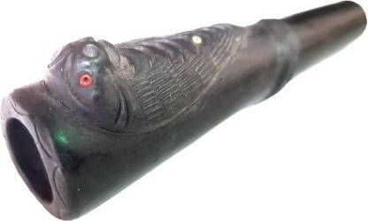 SEPARATE WAY Smoking Pipe, Terracotta Chilam Black, (Set of 1) Black Terracotta Surahi