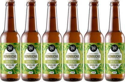 Toyo Kombucha Original Kombucha (Pack of 6) Iced Tea Glass Bottle