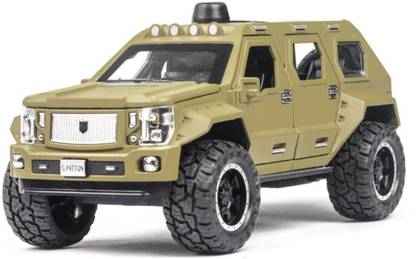 Magicwand 1:24 scale die cast g-patton big daddy pull back suv with blinking lights (colors as per stock)- Multi color