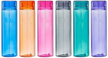 LaChoiceIt Plane Pattern 6 Pieces Plastic Water bottle multi colored 1000 ml Bottle 1000 ml Bottle