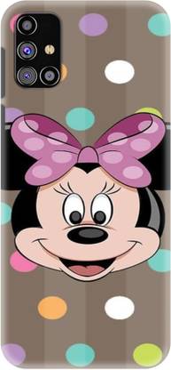 NDCOM Back Cover for Samsung Galaxy M31s Minnie Mouse Cute Face Printed