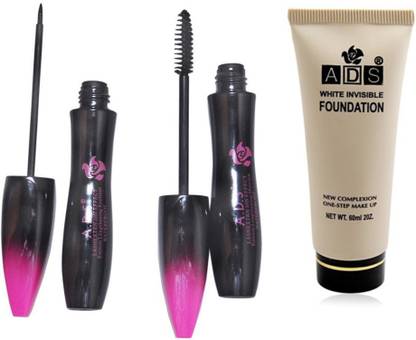 ads Waterproof Eyeliner / Mascara / White Invisible Foundation