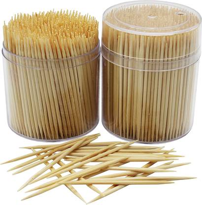Red Ballons tooth picks sticks 500-Piece plastic flosser Bamboo Wooden Toothpicks