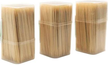 RBGIIT 300 Wooden Bamboo Toothpicks with Dispenser Box | Toothpicks | Table Tooth Picks | Bamboo Wooden Toothpick Sticks