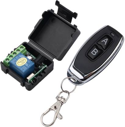 ELBOTICS 1 Pc RF Transmitter 433 Mhz Remote Controls with Wirleless Remote Control Switch DC 12V 1 CH relay Receiver Module Micro Controller Board Electronic Hobby Kit