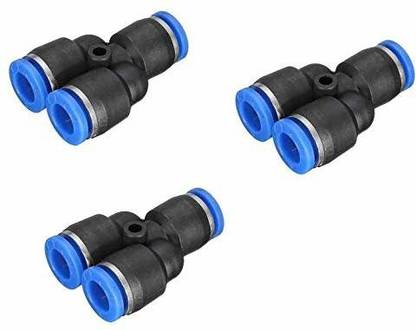 sl sales Plastic Connect Splitter Push to Tube Fittings 8MM (PY8) 3 way Y shape Connect Fitting Type (3-PCS) Hose Connector