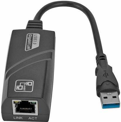 Q3tec USB 3.0 to Ethernet Adapter USB 3.0 to Gigabit Ethernet RJ45 LAN (10/100/1000) Mbps Portable Lan Converter Wired Ethernet Lan Adapter compatible with Windows