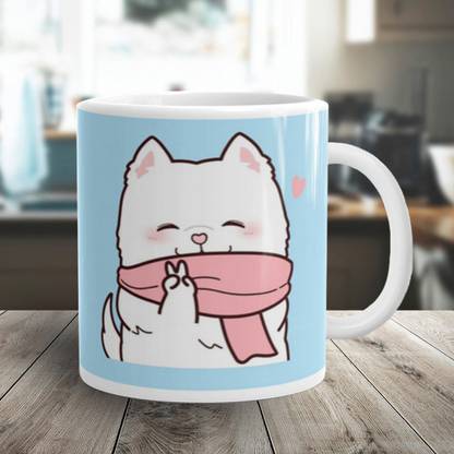 Flipkart SmartBuy Winter Cute Cat Ceramic Coffee Mug