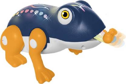 TEMSON Hungry Froggy with Sound and Light Effect Tongue Retracts Frog Musical Toy Eat Insects Jumping Musical Frogs Can Sing and Dance Toddler Toy for Kids(Random Send)