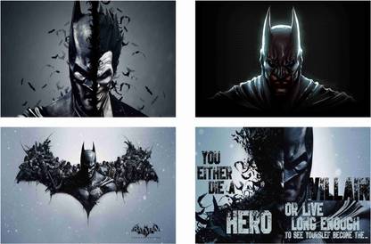 Batman Combo Poster Set of 4 Posters With Gloss Lamination M2 Paper Print