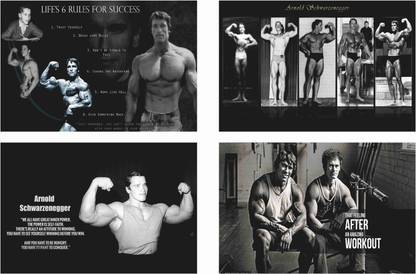 Arnold Schwarzenegger C Poster Set of 4 Posters With Gloss Lamination M6 Paper Print