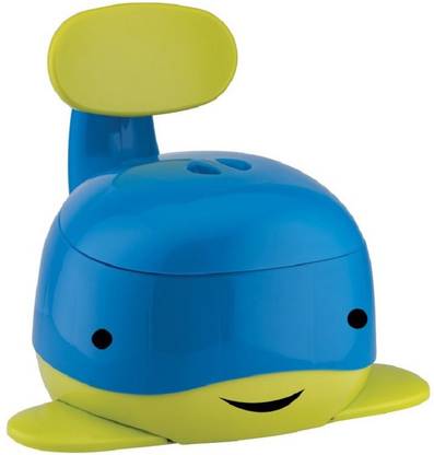 Miss & Chief by Flipkart Whale Potty Seat High Quality Toilet Training Chair Potty Seat With Closing Lid & Removable Waste Container And Backrest Support Small Size (For 6-18 Month) Potty Seat