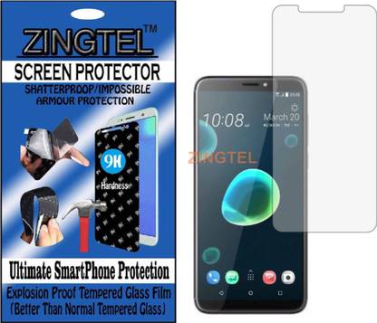 ZINGTEL Tempered Glass Guard for HTC DESIRE 12 PLUS (Flexible, Unbreakable)
