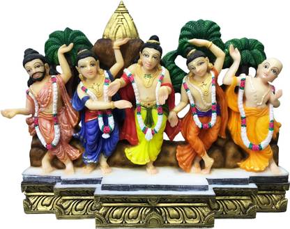 Sri Krishna Culture New Large Pancha Tattva Murti/Idol/Statue,Height-12 Inches,Material-Polyresin & Marble,Made in India Decorative Showpiece  -  30.48 cm