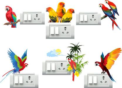 VCREATE DECOR 30 cm Parrot Removable Sticker