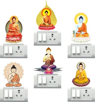 VCREATE DECOR 30 cm Buddha Removable Sticker