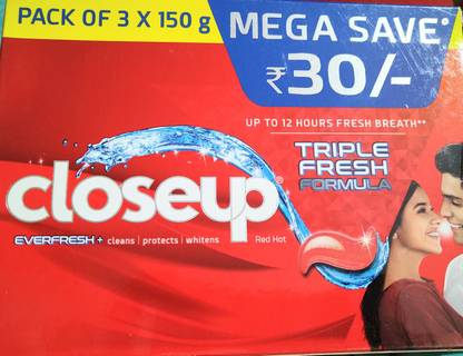Closeup Triple fresh formula toothpaste Combo pack Toothpaste