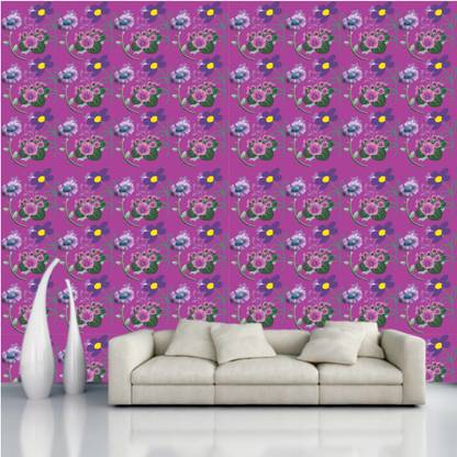 digital print world 228 cm x 40 cm Waterproof Floral & Botanical Vinyl Wallpaper