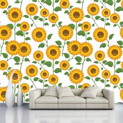 digital print world Floral & Botanical Multicolor Wallpaper